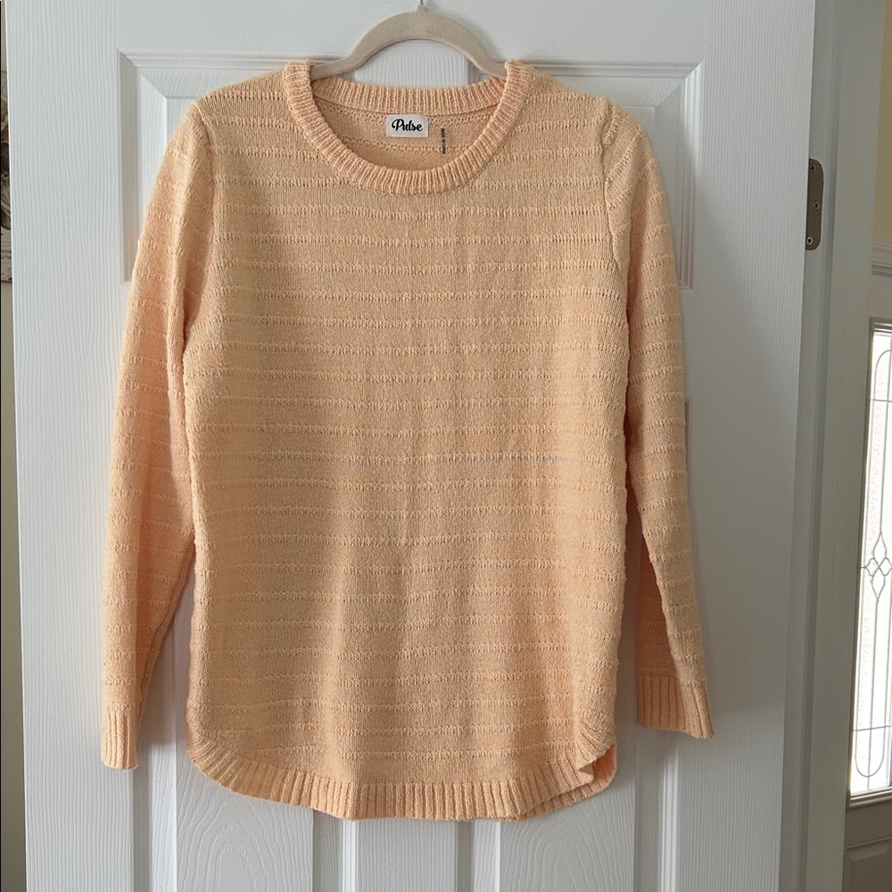 Relativity Light Peach Crew Neck Sweater